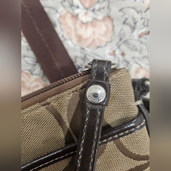 Coach Brown Crossbody Bag with Signature Monogram - Picture 2 of 5